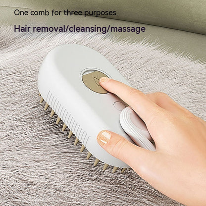 Pet Steam Brush Grooming & Massage