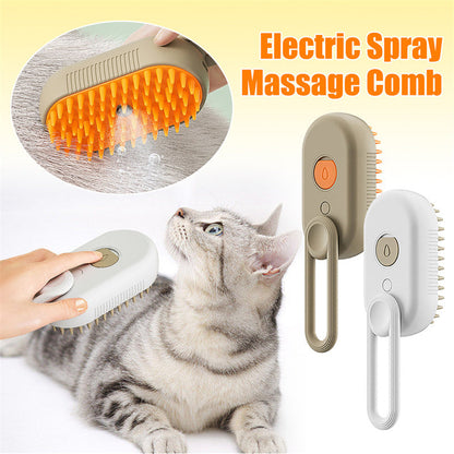 Pet Steam Brush Grooming & Massage