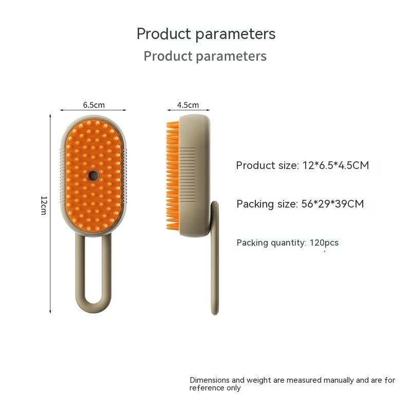 Pet Steam Brush Grooming & Massage