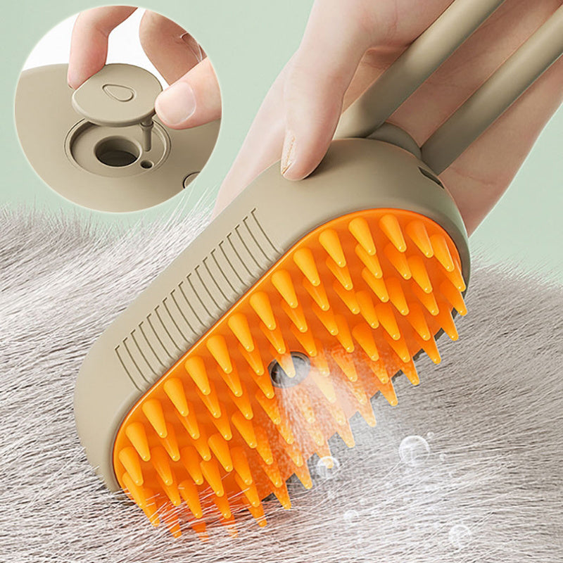 Pet Steam Brush Grooming & Massage