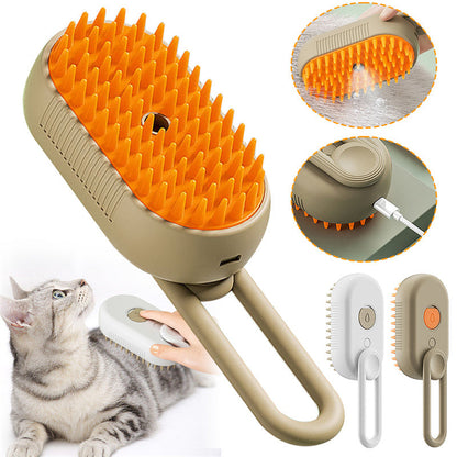 Pet Steam Brush Grooming & Massage