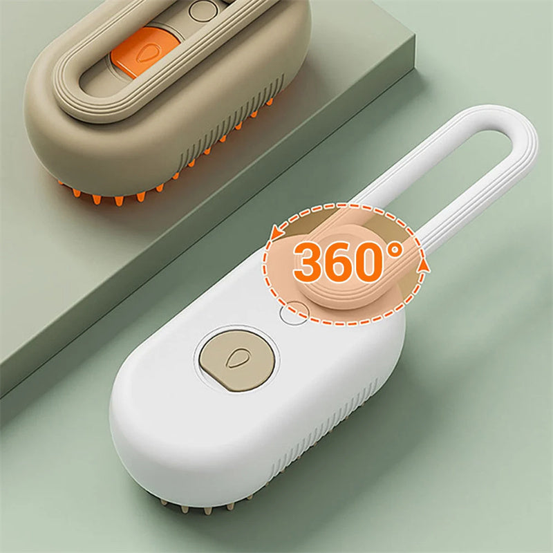 Pet Steam Brush Grooming & Massage